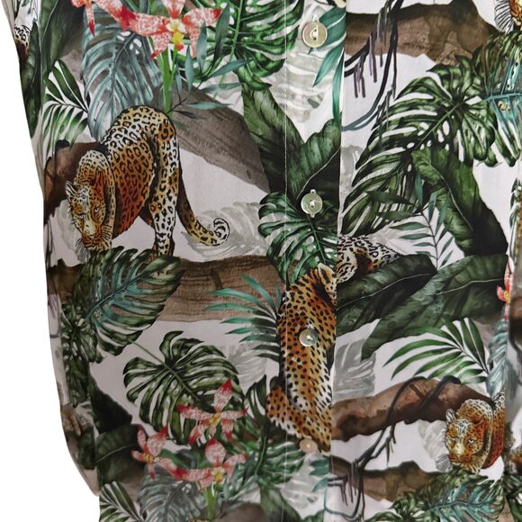 L’AGENCE Leopard & Floral Print Button-Up Shirt - Picture 3 of 8